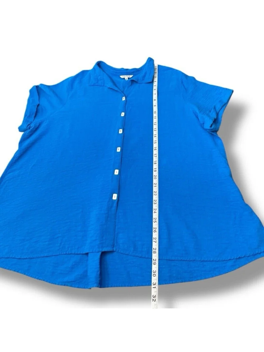 John Mark Royal Blue Blouse Button Up Career Office Professional Women’s Size 3X